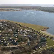 Vue aérienne camping de Lauwersoog
